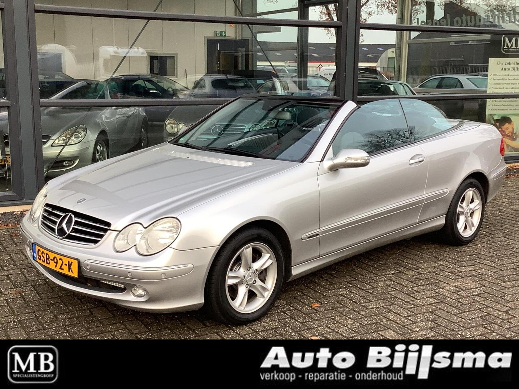 Mercedes CLK-klasse automaat, Cabrio 200 K. Avantgarde, leer, Automaat, Gebruikt, 4 cilinders, Cabriolet