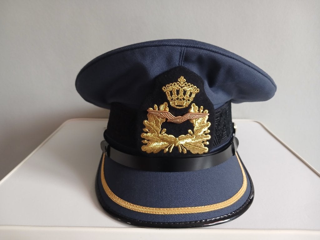 Platte pet Koninklijke Luchtmacht, Kleding | Heren, Ophalen of Verzenden, Zo goed als nieuw, 58 of 59 cm (L, 7¼ of ⅜ inch), Pet