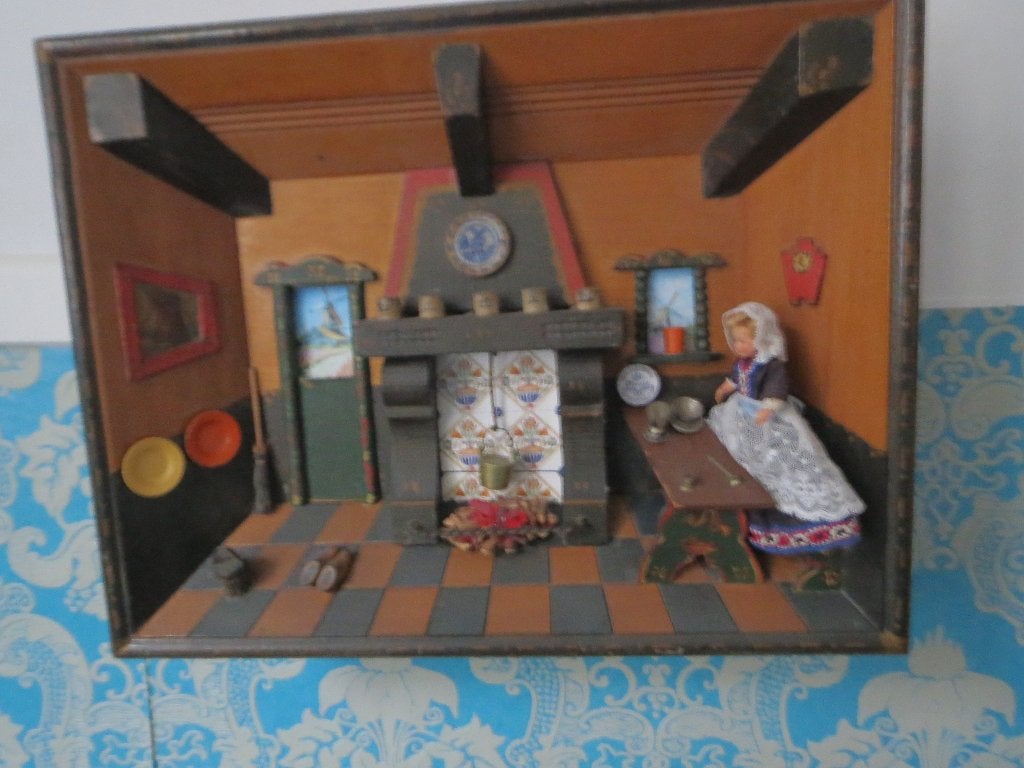 twee  kleine  diorama's, Hobby en Vrije tijd, Modelbouw | Figuren en Diorama's, Verzenden, Gebruikt, 1:35 tot 1:50, Diorama