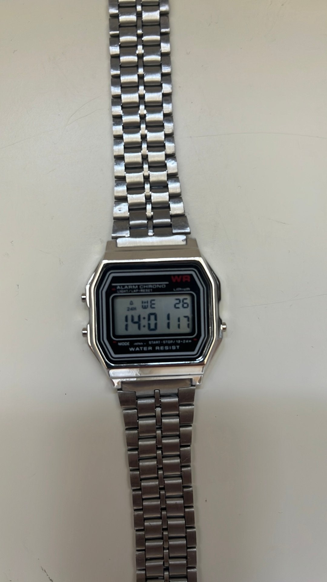 Digitale horloge, Ophalen of Verzenden, Zo goed als nieuw, Staal, Overige merken