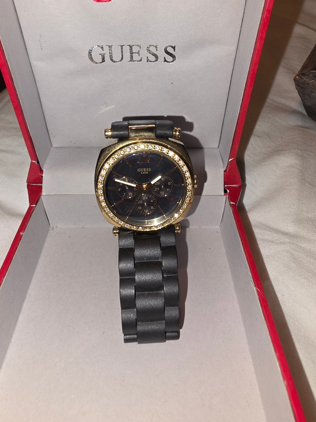 GUESS Horloge zgan, Ophalen of Verzenden, Zo goed als nieuw, Staal, Guess