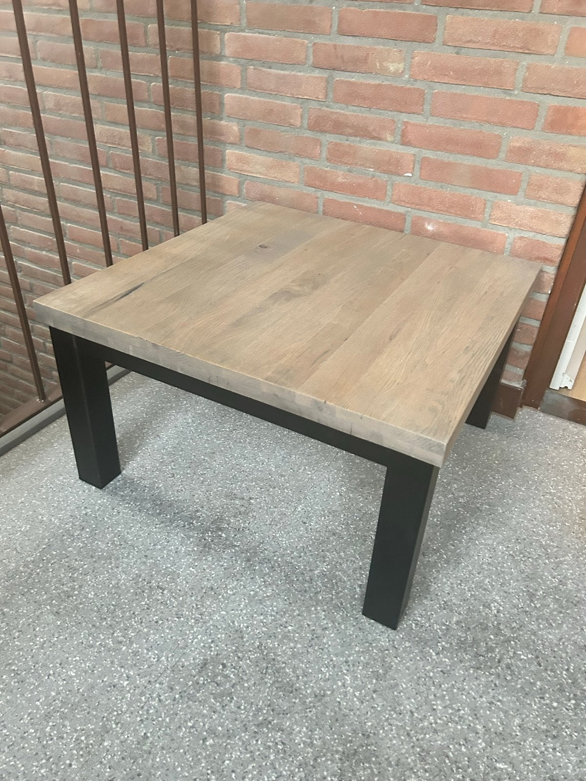 Stevige salontafel Pronto Wonen Hevano, Gebruikt, 100 tot 150 cm, Eikenhout, Vierkant