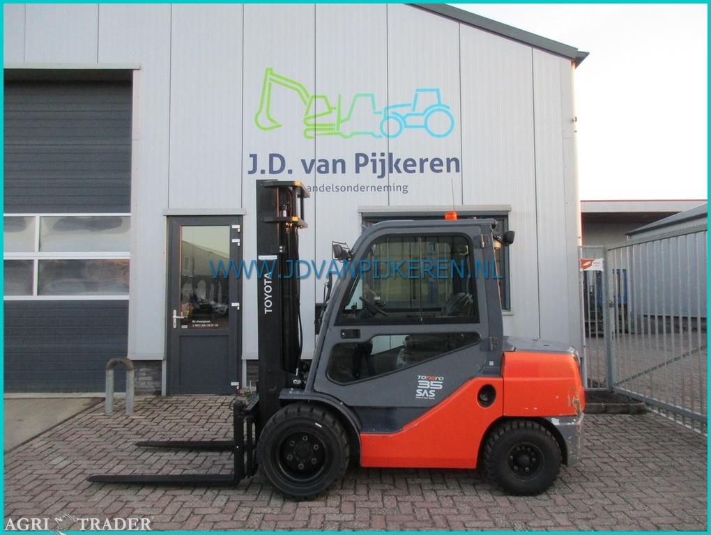 Toyota 52-8FDJF35 3500kg diesel cabine+sideshift, 3000 tot 4000 kg, Diesel, Ophalen of Verzenden, Toyota