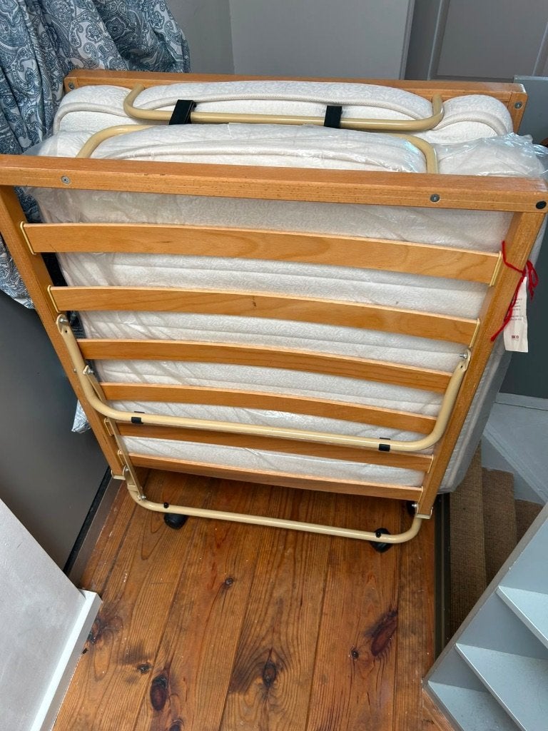 opklapbaar logeerbed, Huis en Inrichting, Slaapkamer | Bedden, Ophalen, Eenpersoons, 190 cm of minder, Zo goed als nieuw