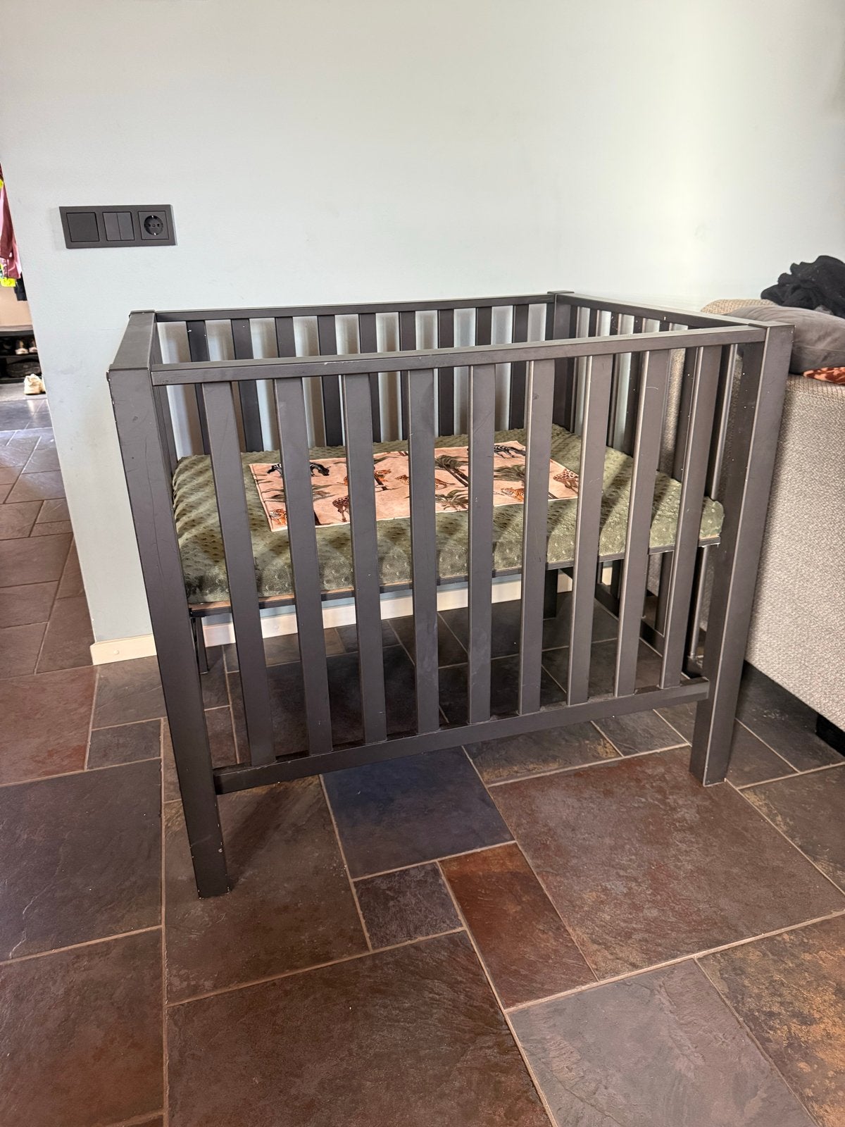 Zwarte baby box  Europe Baby evt met matras, Ophalen, Gebruikt, Rechthoekig