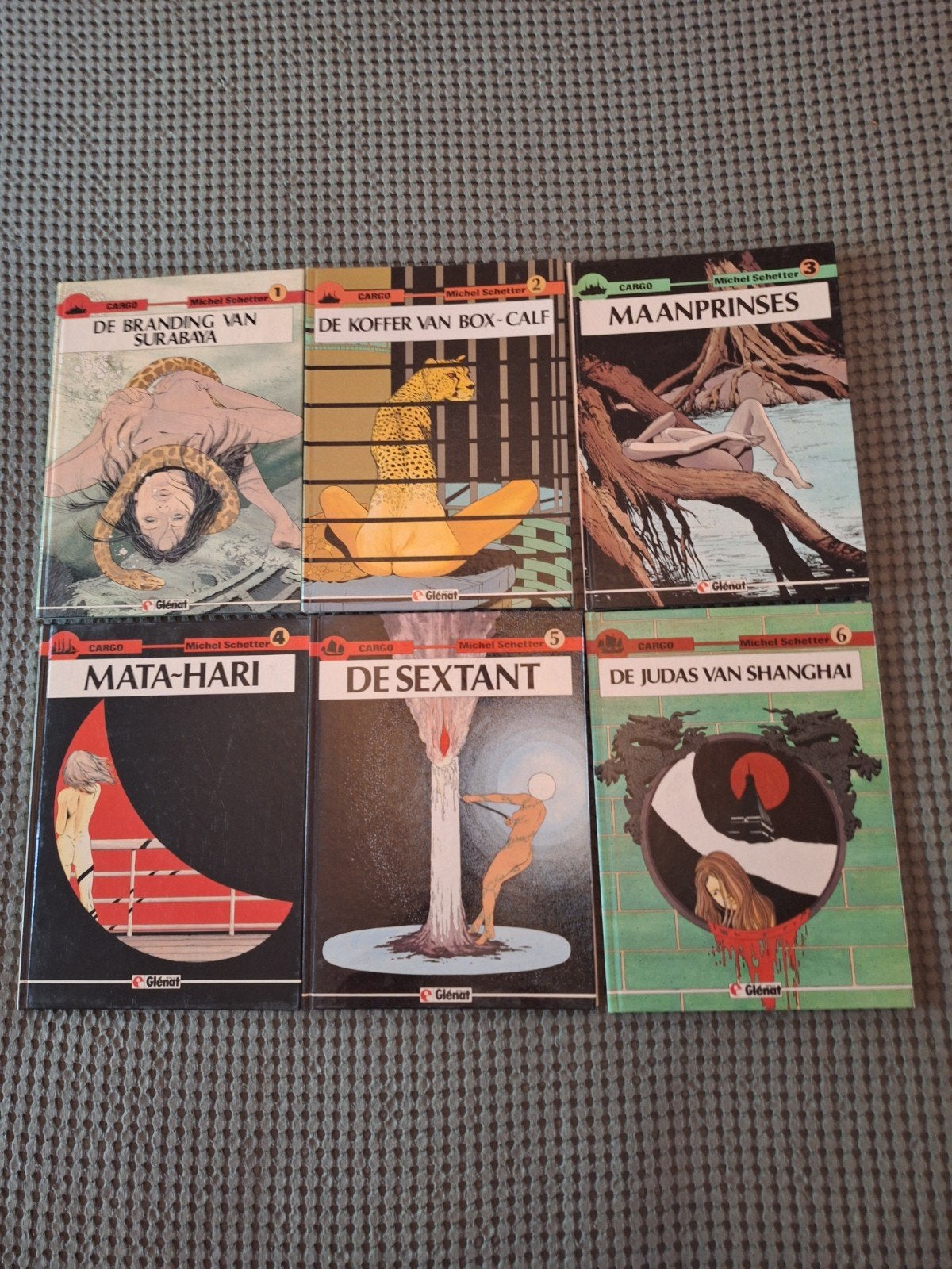 Cargo Michel Schetter 6 stripboeken. Deel 1 t/m 6, Meerdere stripboeken, Ophalen of Verzenden