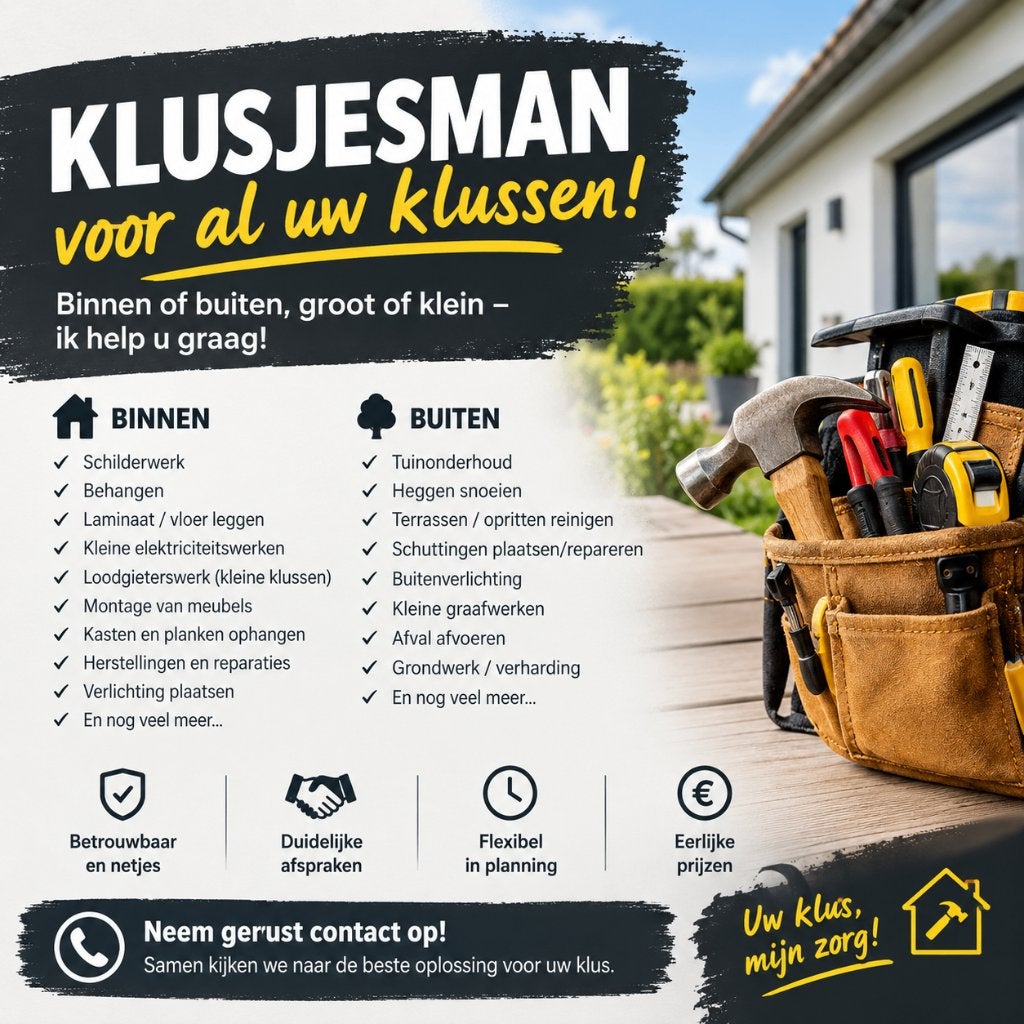 Klusjesman, Diensten en Vakmensen
