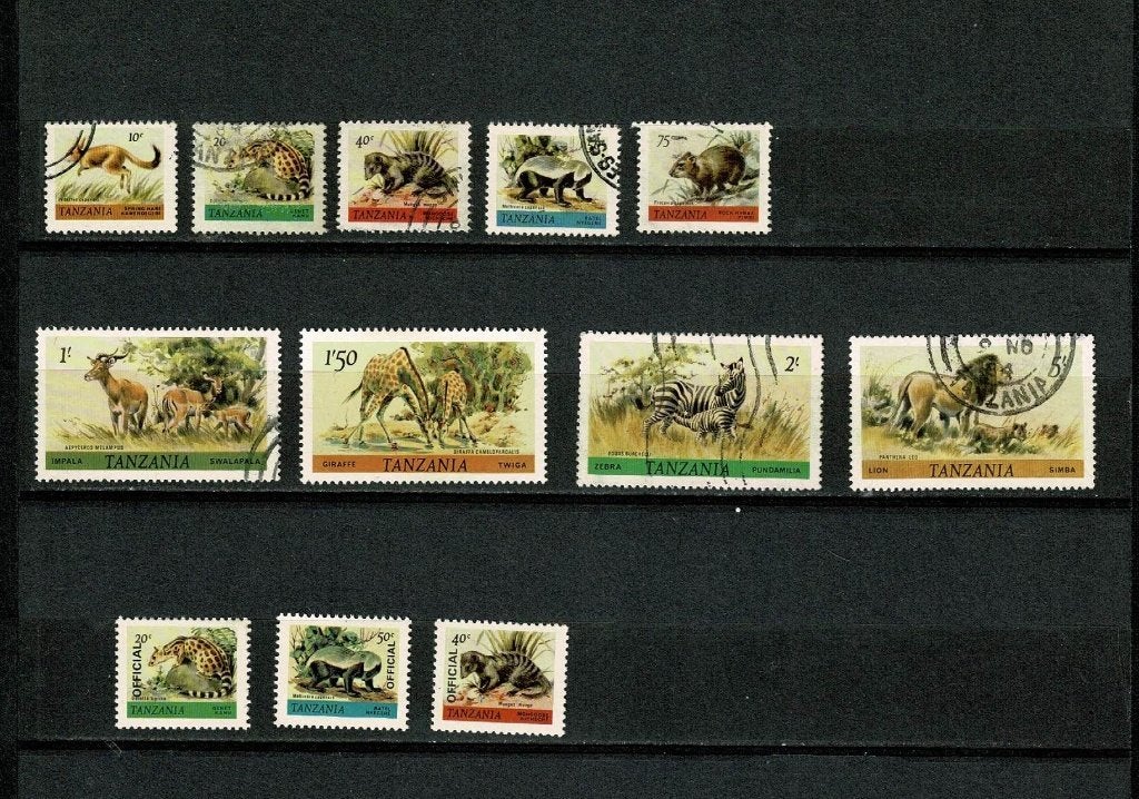 Dieren / wilde dieren : 1980 - Tanzania - met enkele, Verzenden, Gestempeld, Dier of Natuur