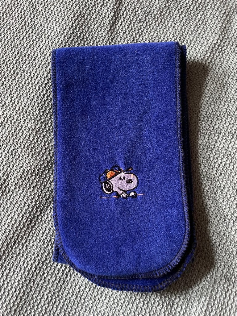 Blauwe Snoopy Kinder sjaal, Ophalen of Verzenden, Zo goed als nieuw, Jongen of Meisje, Overige typen