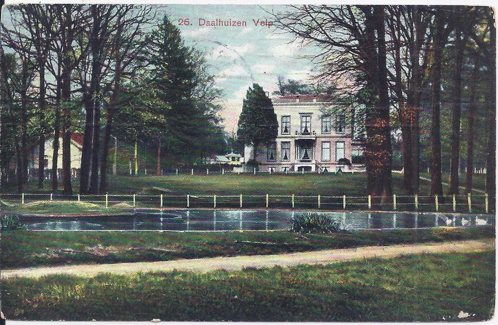 Velp Huize Daalhuizen Oude Gelopen Ansichtkaart ( B409, Ophalen of Verzenden, 1920 tot 1940, Gelopen, Gelderland