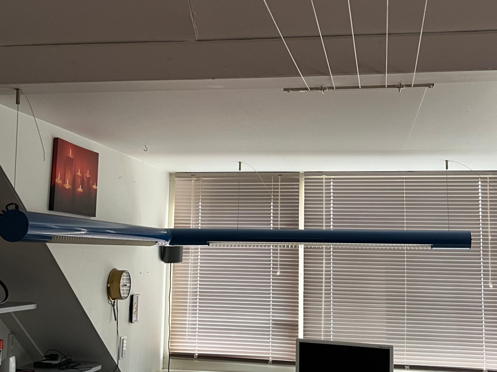 Bijzondere vintage hoeklamp blauw, Ophalen