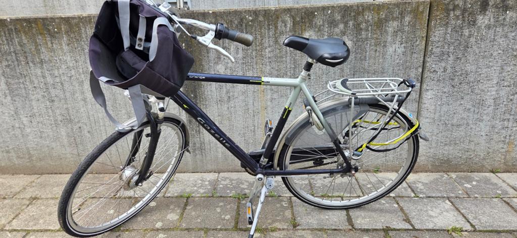 Gazelle Stadsfiets met 7 Versnellingen en Mand, Fietsen en Brommers, Ophalen, Gebruikt, Velgrem, Versnellingen