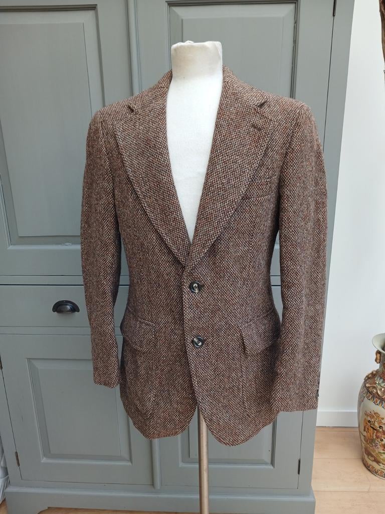 Harris Tweed colbert maat 48, Ophalen of Verzenden, Zo goed als nieuw, Maat 48/50 (M), Beige