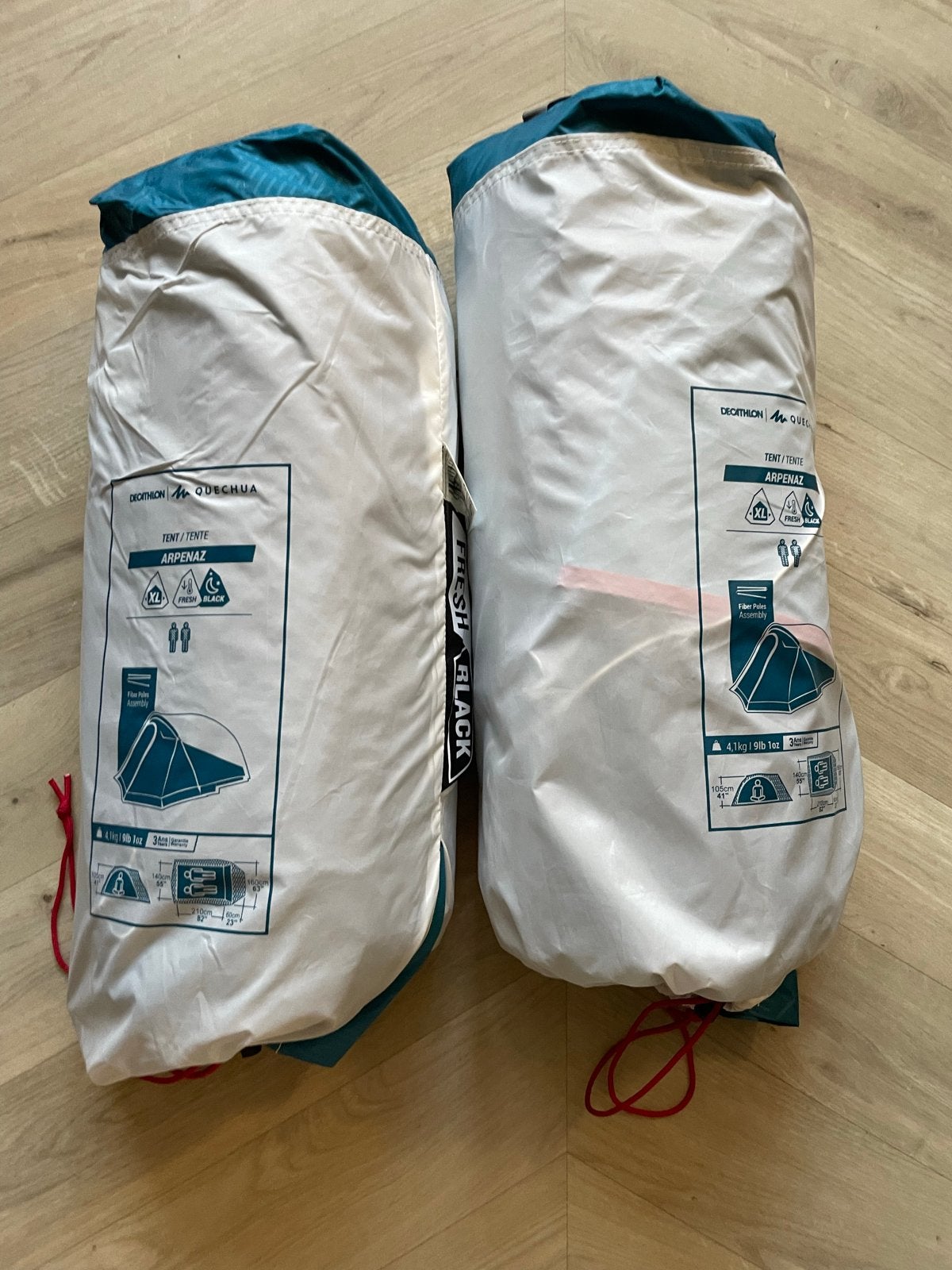 2x Quechua Arpenaz Fresh&Black XL 2-persoons tenten, Verzenden, Zo goed als nieuw, Tot en met 2