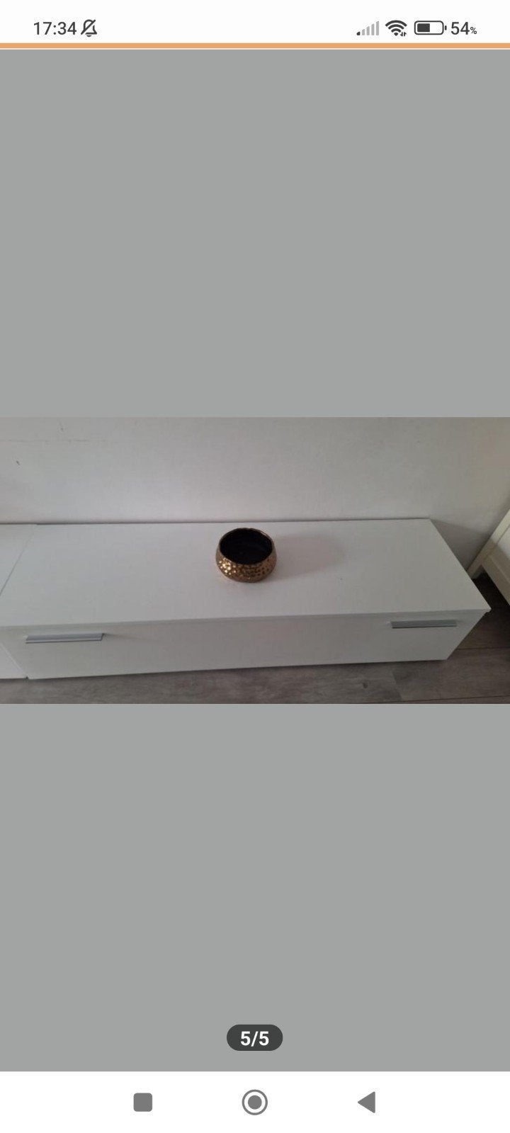 Witte dressoir /TV-meubel met opbergruimte, Ophalen, Overige materialen, Gebruikt, 150 tot 200 cm