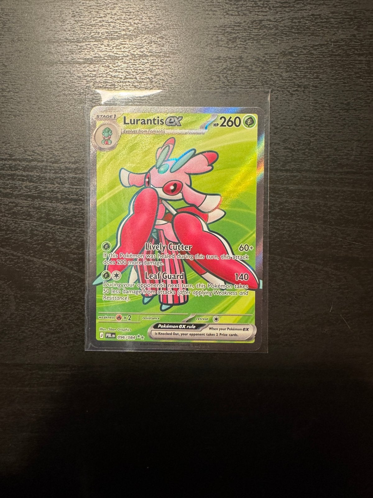 Lurantis ex 096/084 Pokémon kaart - Pitch Black, Ophalen, Nieuw, Losse kaart, Foil