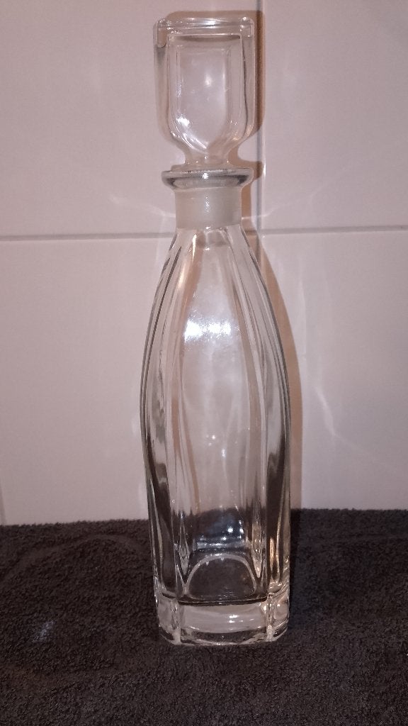 Vintage Glazen Drankkaraf met Originele Glazen Stop, Antiek en Kunst, Ophalen of Verzenden
