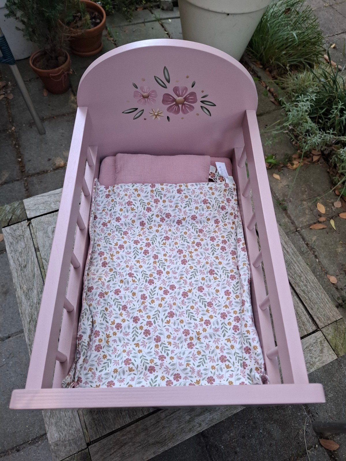 little Dutch babybedje rose, Ophalen, Zo goed als nieuw, Minder dan 140 cm, Minder dan 70 cm