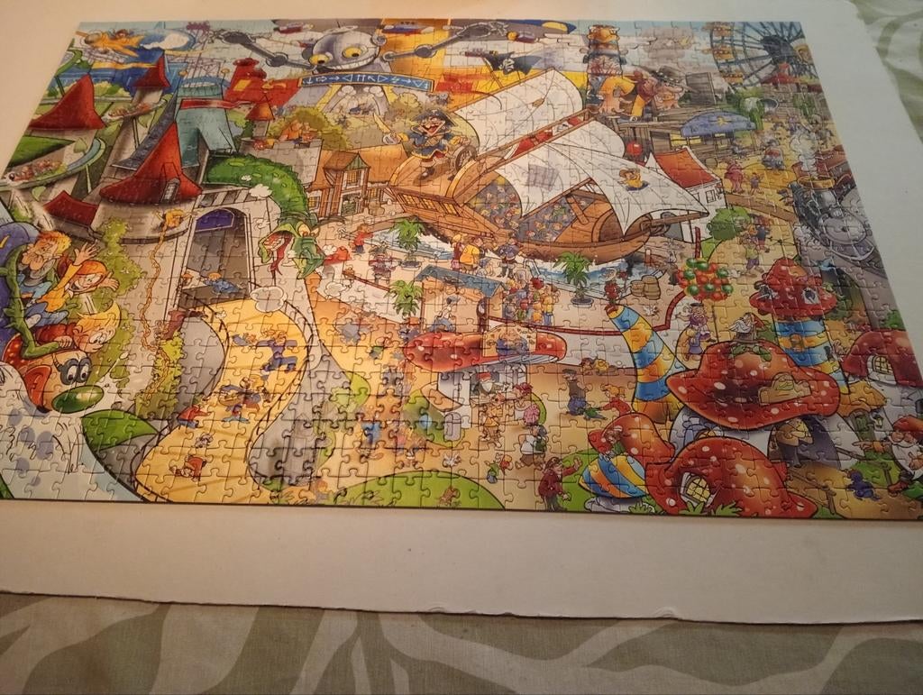 2 Wacky World Puzzels - Parijs & Autoracen - 1000 Stukjes, Ophalen
