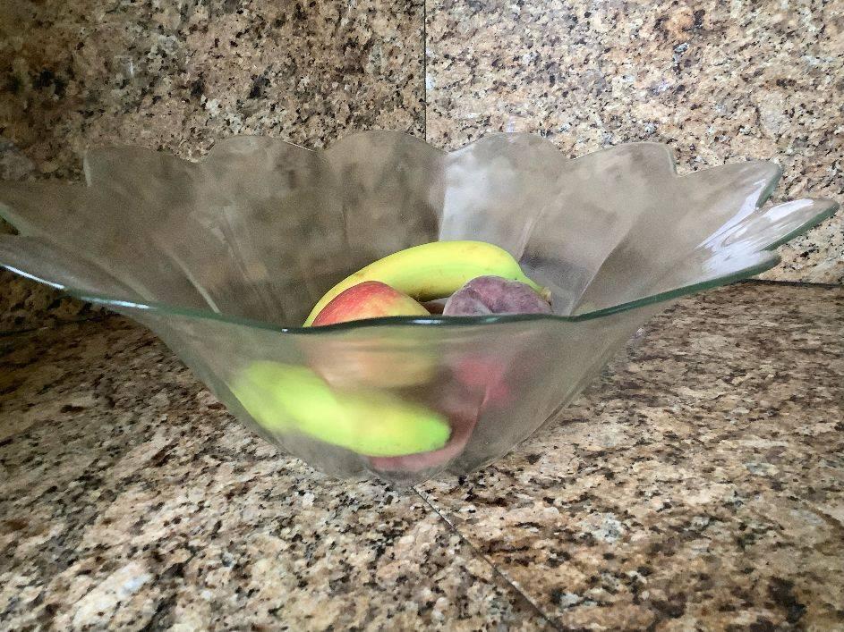glazen schaal tafelschaal fruitschaal saladeschaal Ø 40 cm, Ophalen, Schaal, Overige vormen, Glas
