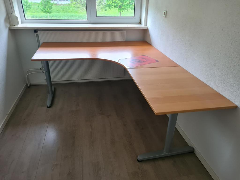Ikea galant hoekbureau, Huis en Inrichting, Bureaus, Ophalen, In hoogte verstelbaar, Gebruikt