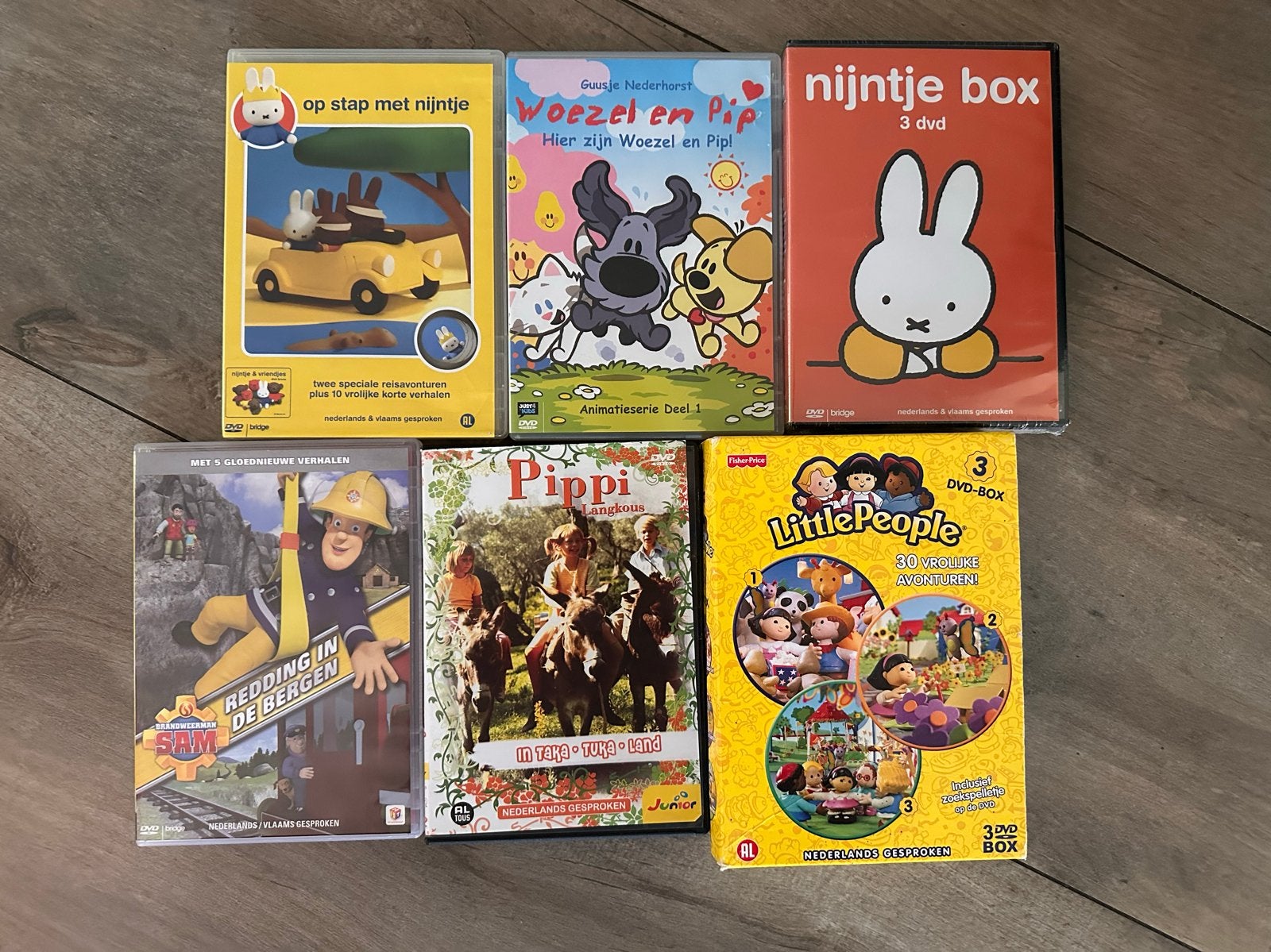 Grote collectie kinder DVD's: Nijntje, Woezel & Pip, Pippi, Gebruikt, Animatie, Verzamelbox, Alle leeftijden