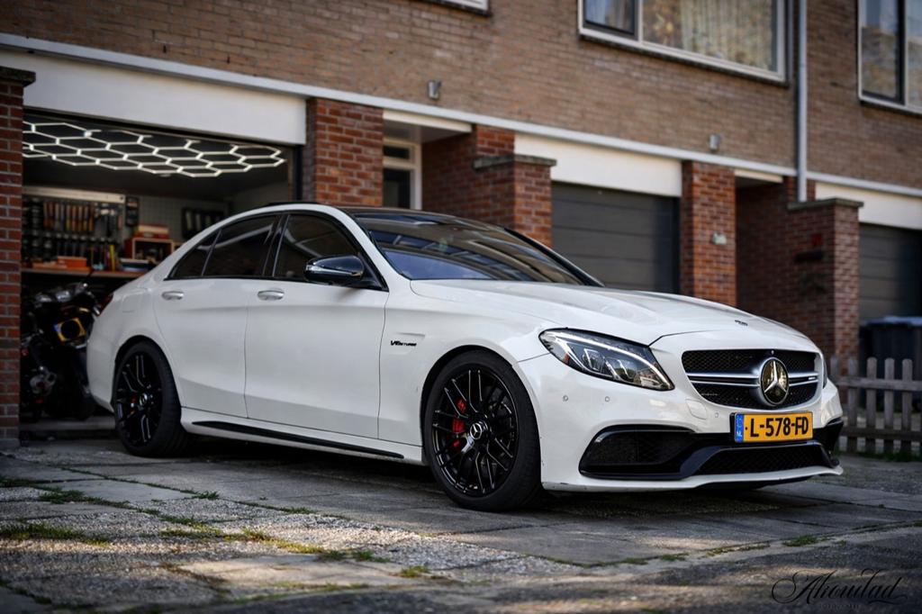 Mercedes-Benz C63s 4.0 510PK | Alle Opties! | 2017 Parelmoer, Auto's, Automaat, Achterwielaandrijving, 8 cilinders, 510 pk
