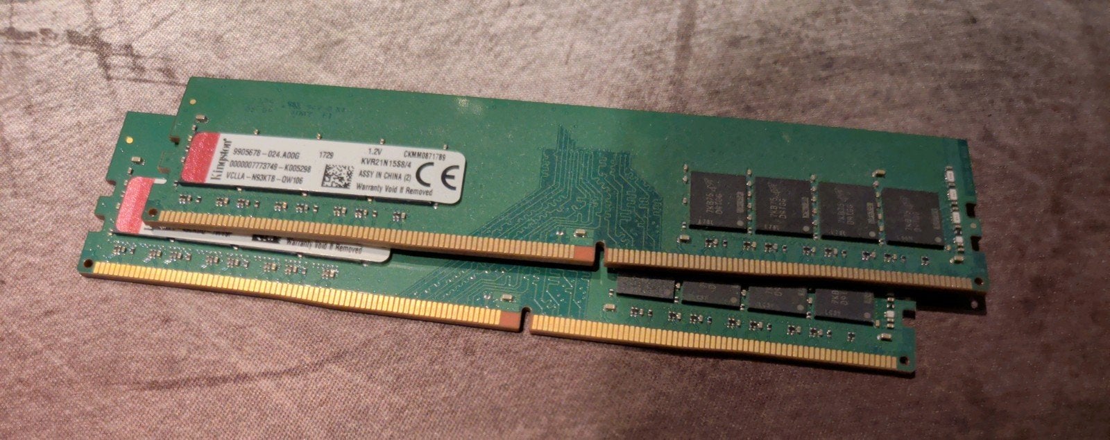 2x4GB DDR4 RAM, Computers en Software, RAM geheugen, Ophalen, Gebruikt, DDR4, 8 GB