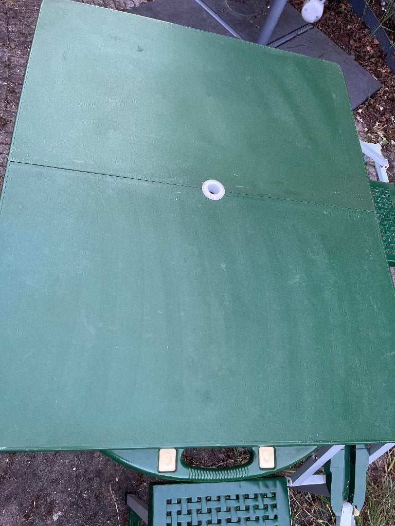 Handige, inklapbare picknicktafel in groen, Ophalen, Overige materialen, Gebruikt, Rechthoekig