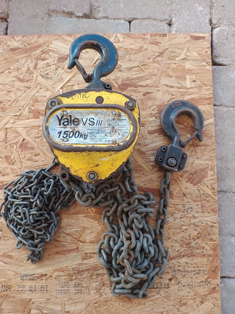 Yale kettingtakel 1500kg, Ophalen of Verzenden, Gebruikt, Handmatig