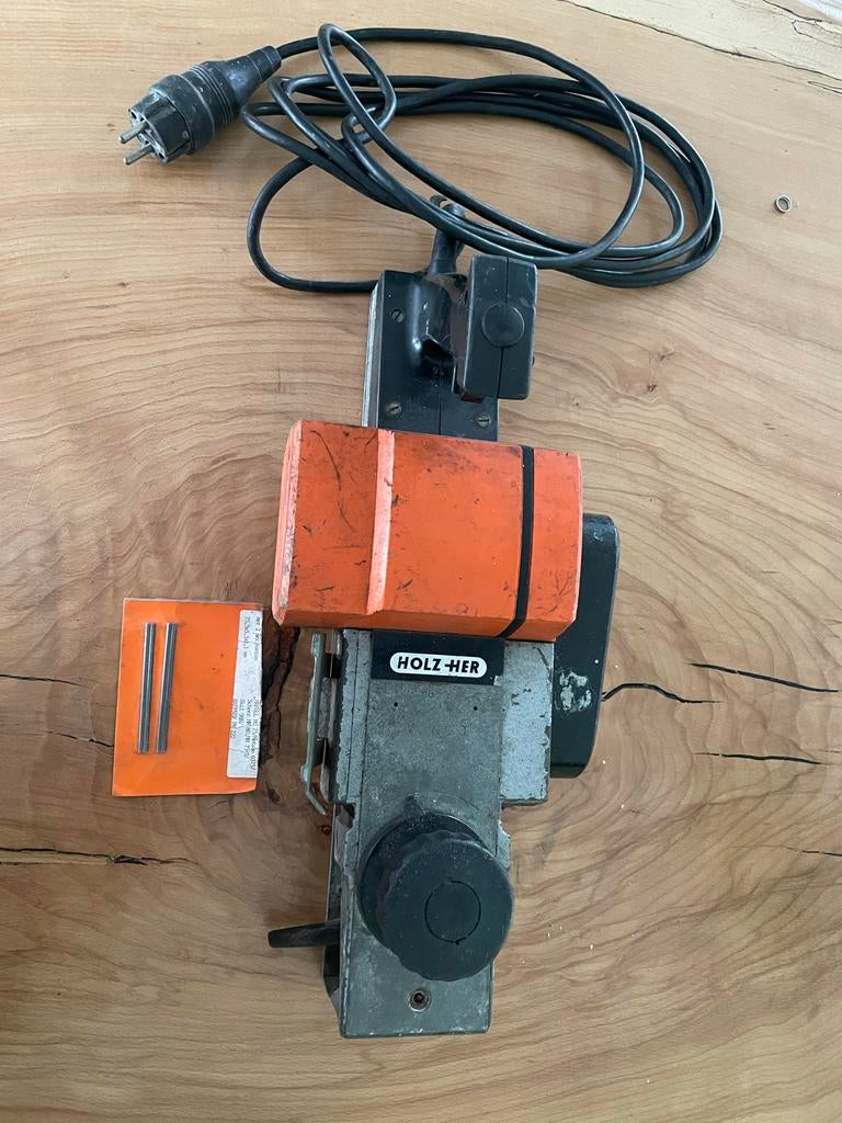elektrische schaafmachine met extra messen, Doe-het-zelf en Verbouw, Gereedschap | Handgereedschap, Ophalen of Verzenden, Gebruikt
