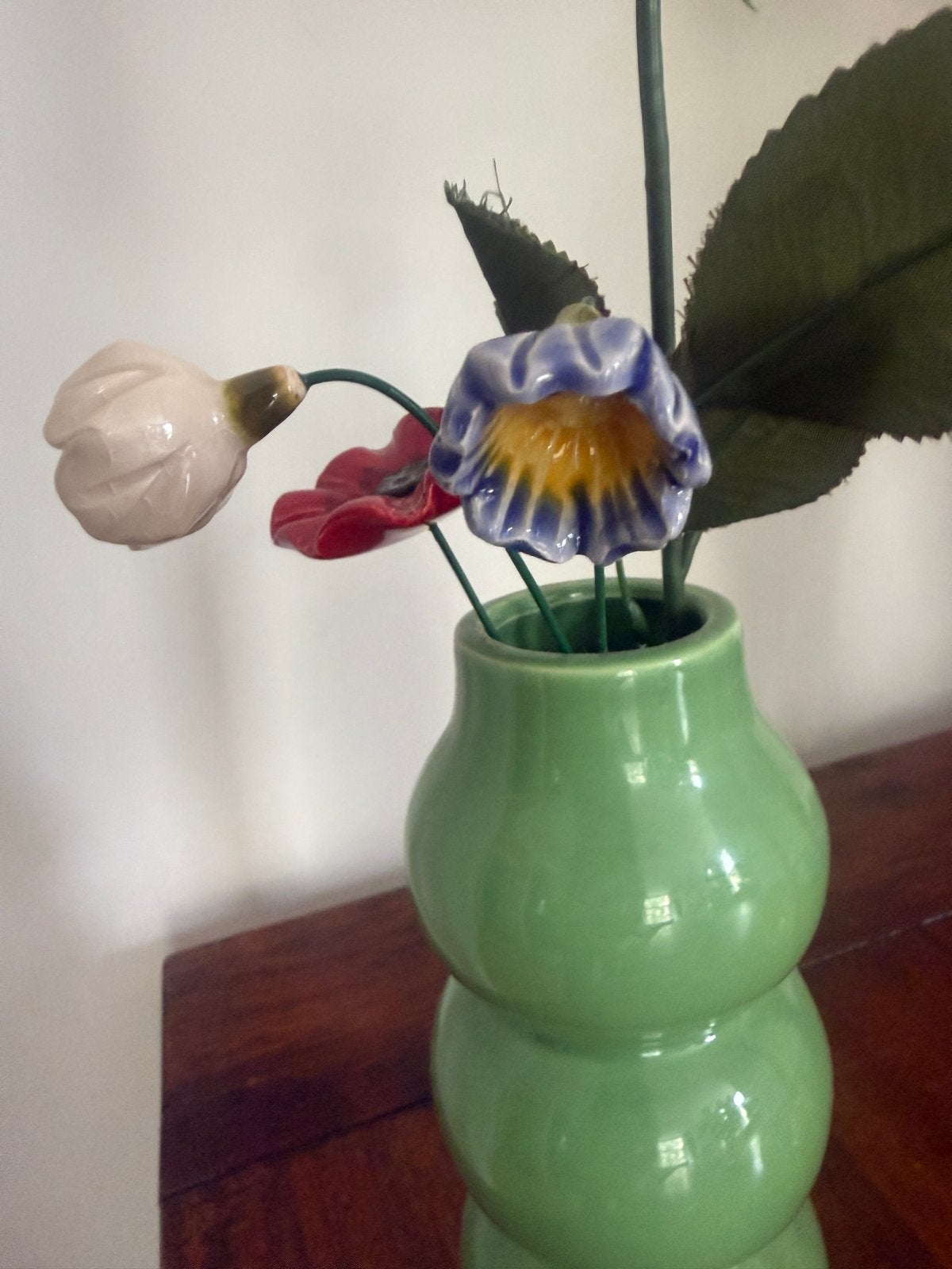 Keramische bloemen in vaas - decoratie, Ophalen