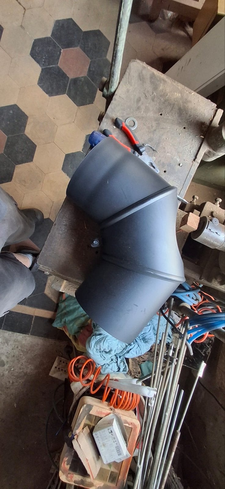 Rookgas bocht met inspectieluik 15 cm, Ophalen, Minder dan 30 cm, Overige typen, Nieuw