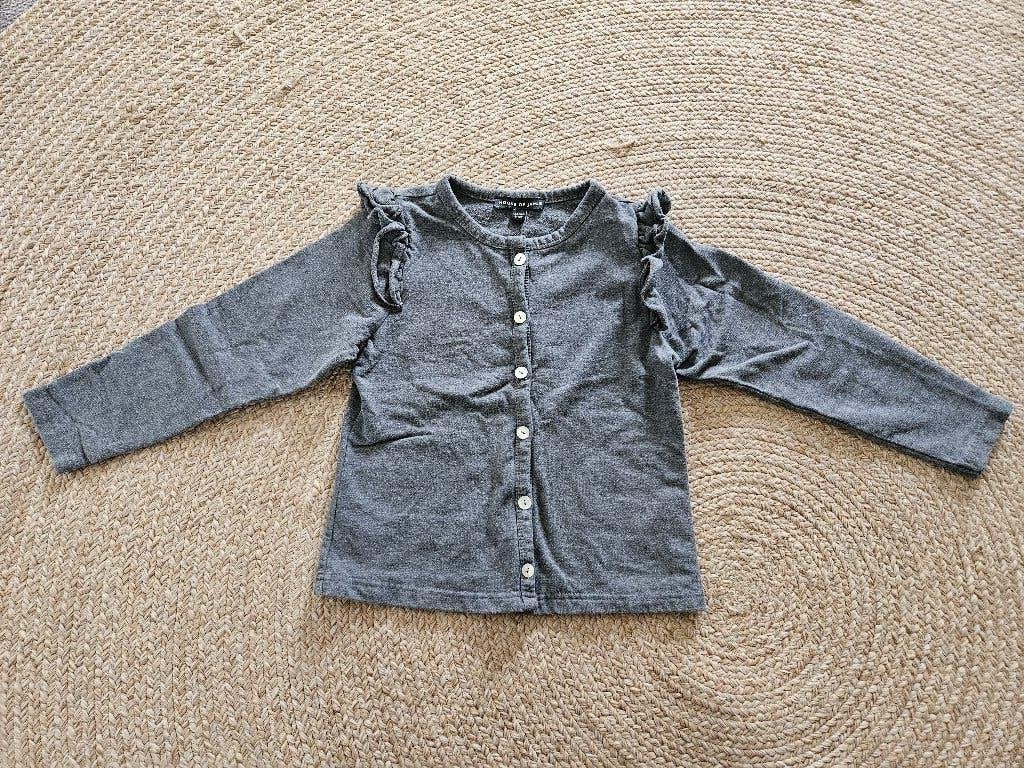 Grijs vest van house of Jamie, maat 134-140, Meisje, Trui of Vest, Ophalen of Verzenden, Zo goed als nieuw