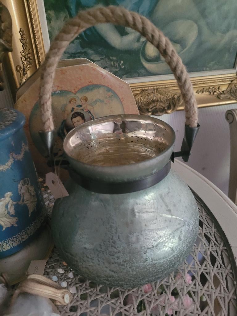 Bolvormig windlicht merk Valo nieuw, Blauw, Belle Vieille Brocante, Nieuw, Ophalen of Verzenden