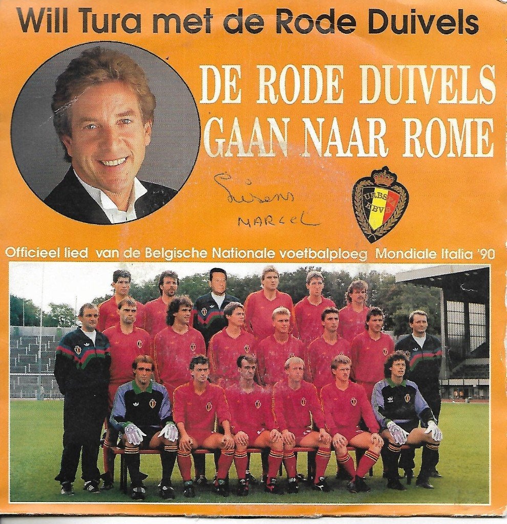 Will Tura & de Rode Duivels - De Rode Duivels gaan naar Rome, Ophalen of Verzenden, Gebruikt, 7 inch, Nederlandstalig