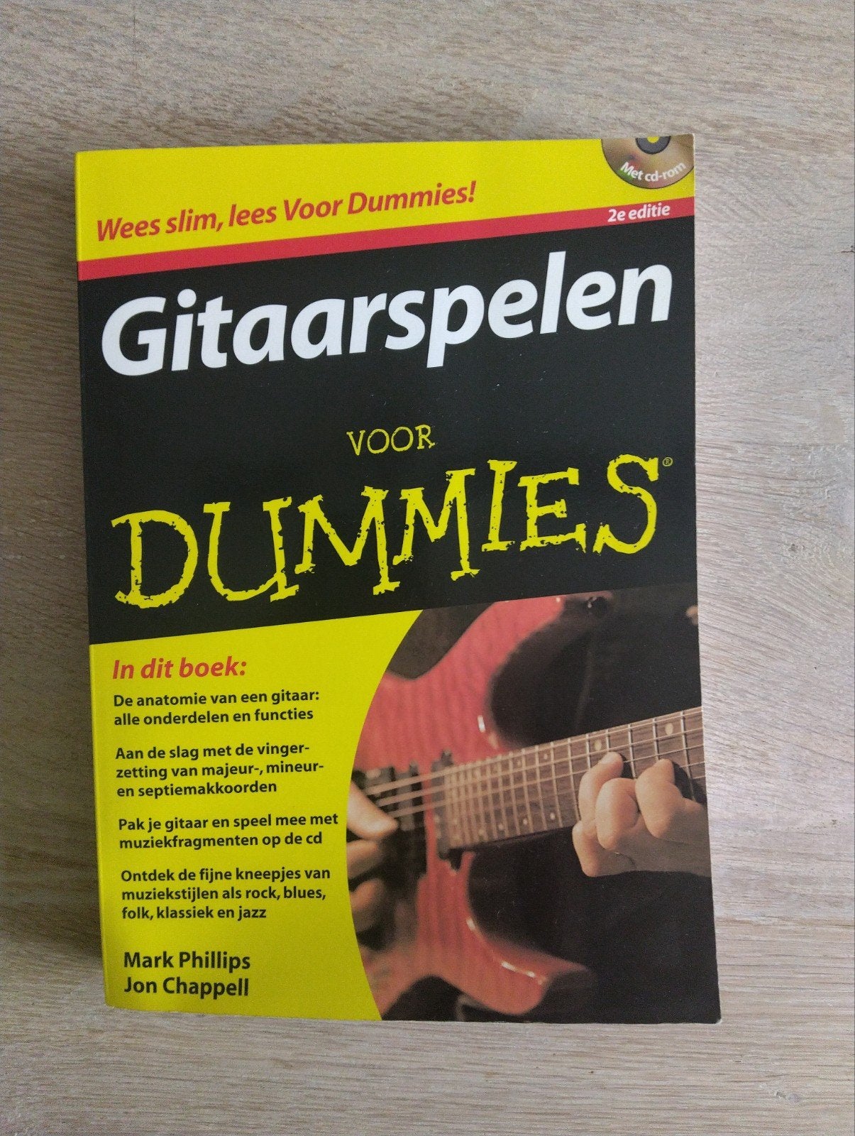 Gitaarspelen voor Dummies - Inclusief CD-ROM, Boeken, Ophalen of Verzenden, Gelezen, Instrument, Mark Phillips, Jon Chappell