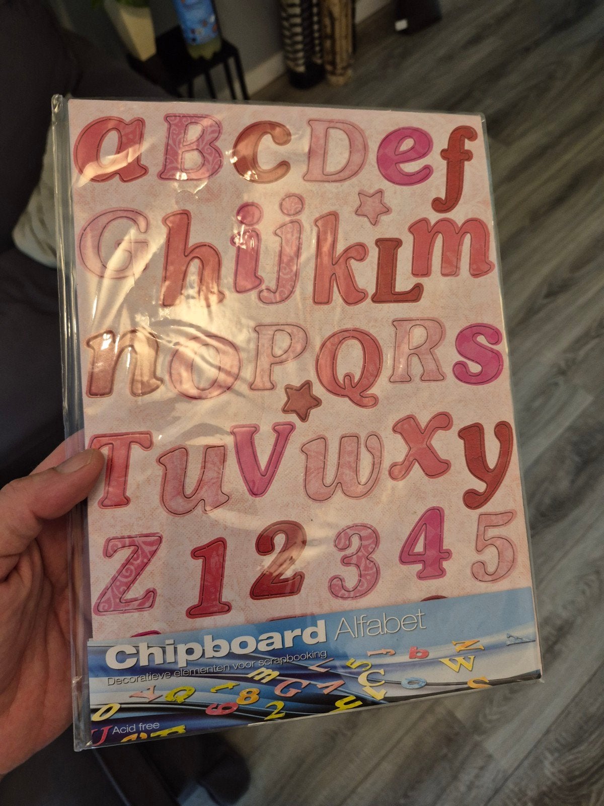 Chipboard Alfabet - Decoratieve Scrapbook Letters, Hobby en Vrije tijd, Ophalen of Verzenden, Nieuw, Versiering of Embellishment