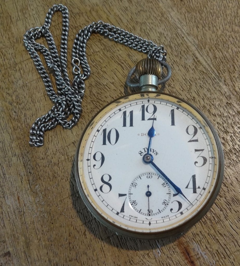 oud zwitsers ZAKHORLOGE van het merk DOXA, Overige merken, Zakhorloge, Staal, 1900 tot 1930
