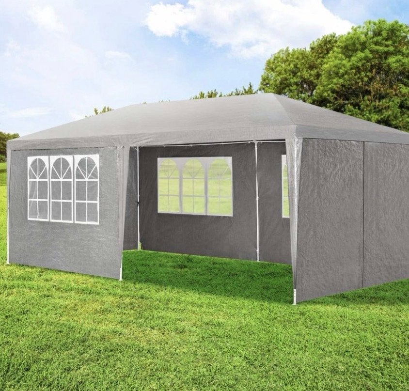 Grijze partytent 6x3m met zijwanden !!NIEUW!!, Gebruikt, Partytent, Minder dan 4 meter, 5 tot 8 meter