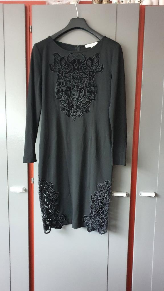 Maria Tailor zwarte jurk met kantdetails – maat XL, Zwart, Maat 46/48 (XL) of groter, Ophalen of Verzenden, Zo goed als nieuw