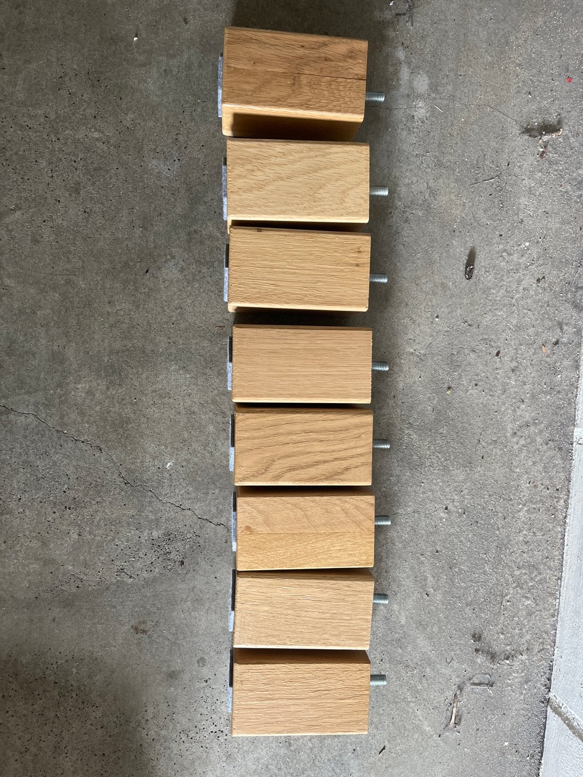IKEA BURFJORD meubelpootjes Eikenhout - 8 stuks, Ophalen, Zo goed als nieuw, Minder dan 150 cm