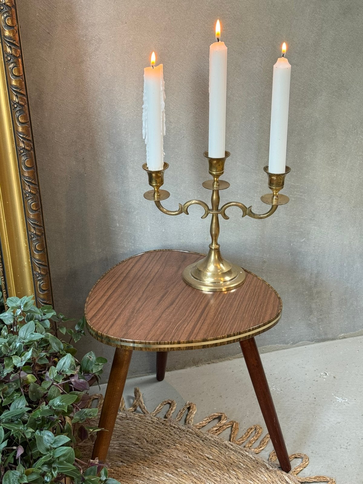 Vintage formica plantentafeltje / bijzettafeltje, Q, Q, Ophalen of Verzenden, Zo goed als nieuw