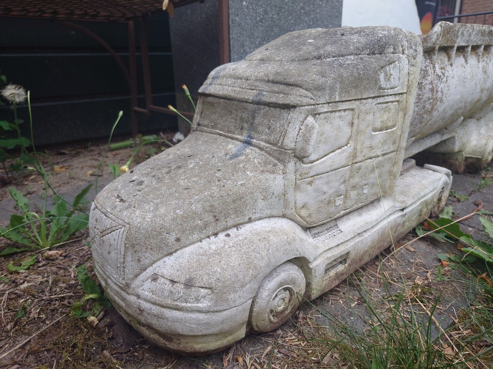 Truck met oplegger, Ophalen, Beton