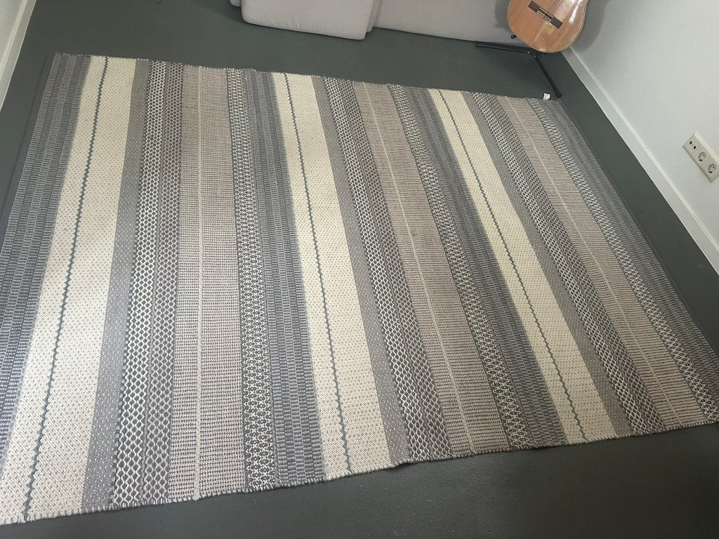Wollen kleed beige/roomwit /grijs, Ophalen, Scandinavisch/Japandi, 150 tot 200 cm, 200 cm of meer