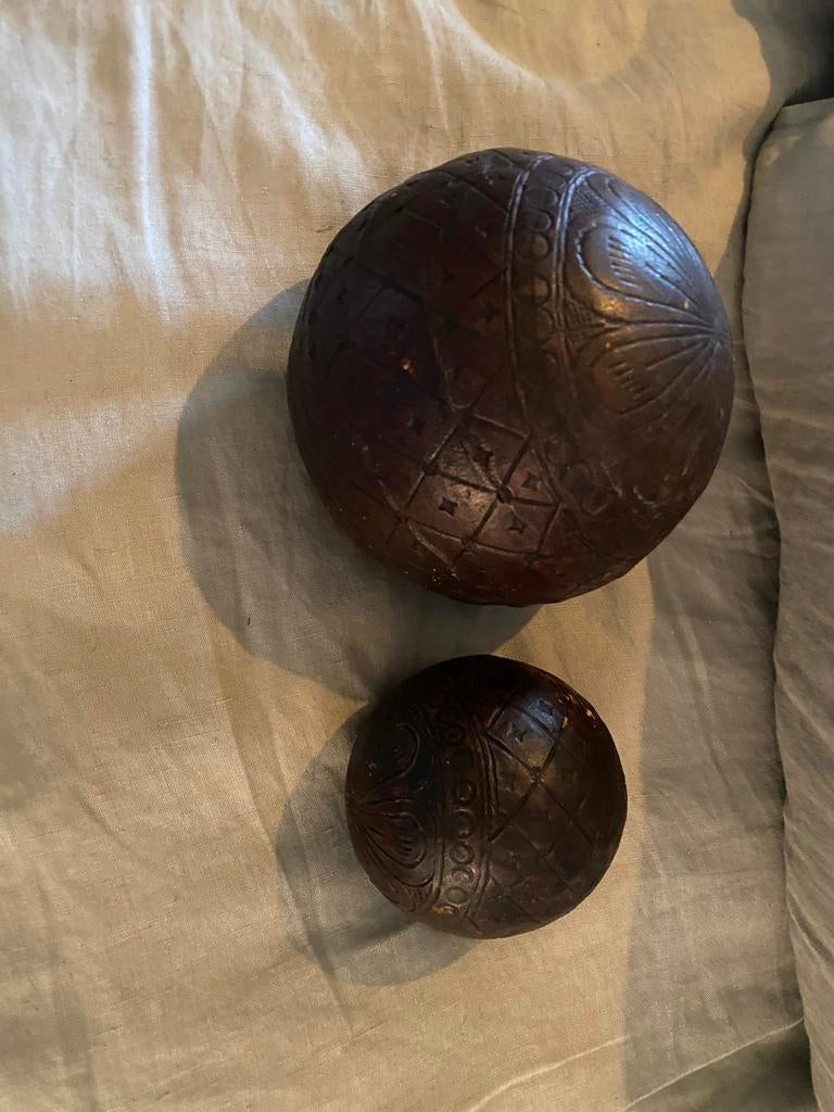Lederen landelijk ballen, Ophalen of Verzenden, Zo goed als nieuw