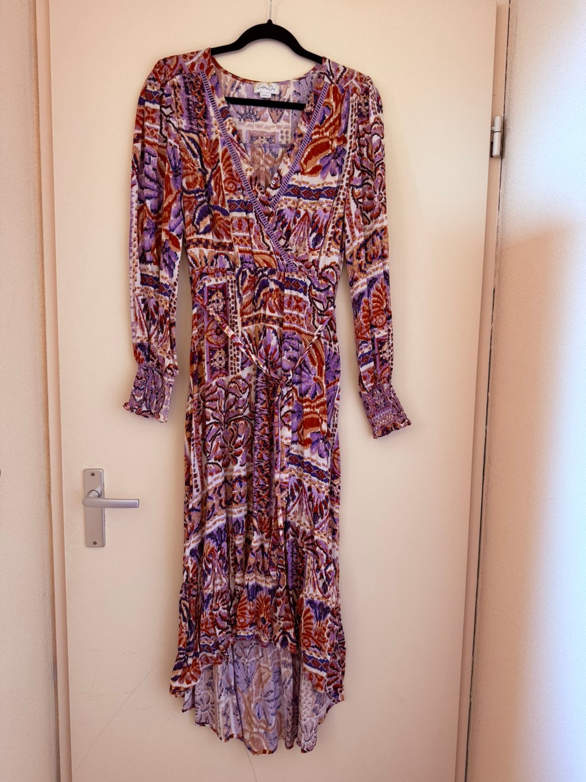 Leuke lila jurk van Cotton Club in maat S, Verzenden, Paars, Zo goed als nieuw, Maat 36 (S)