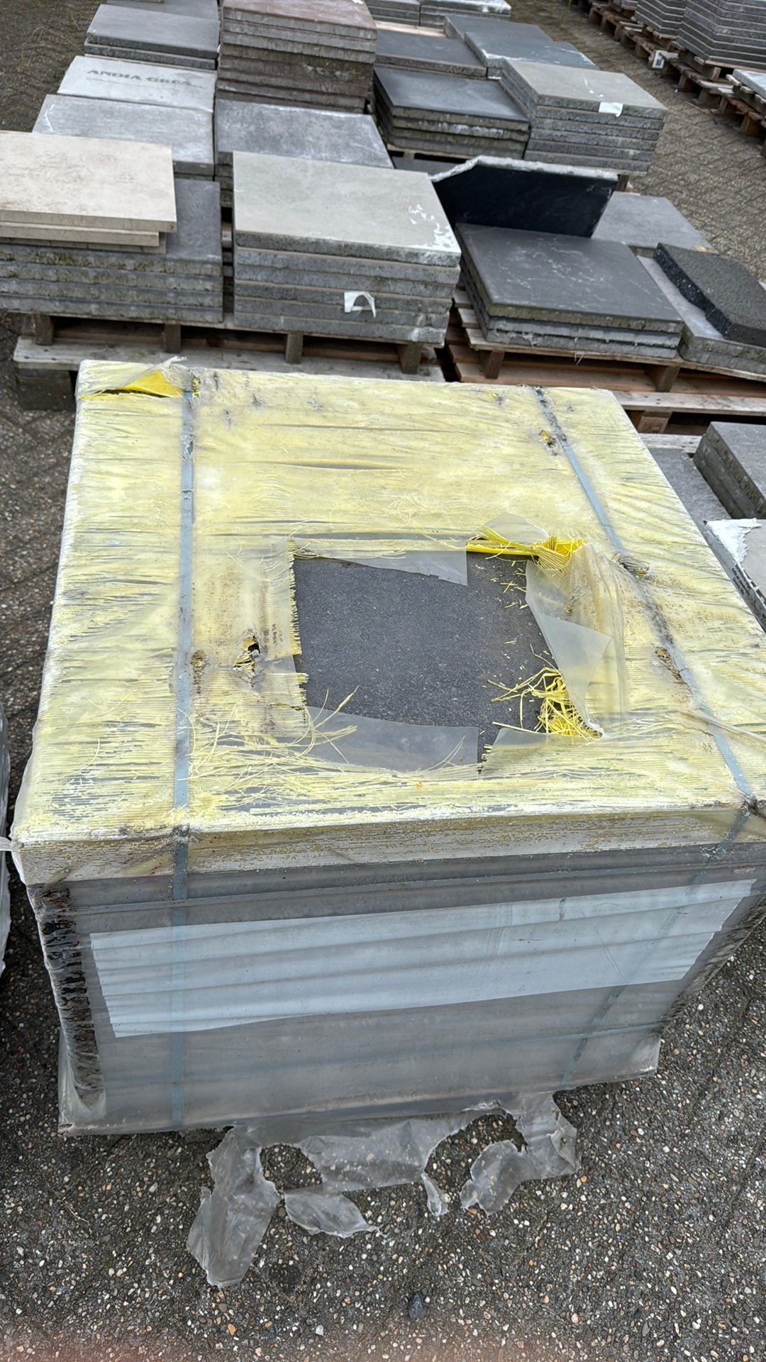 9,6m2 80x80x4 geoceramica antraciet zwart, Ophalen, Zo goed als nieuw, Keramiek, Terrastegels
