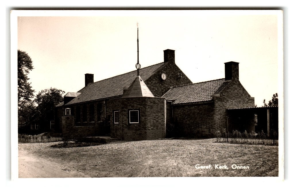 Onnen, Geref. Kerk, Verzamelen, Ansichtkaarten | Nederland, Ongelopen, Groningen, 1940 tot 1960, Verzenden
