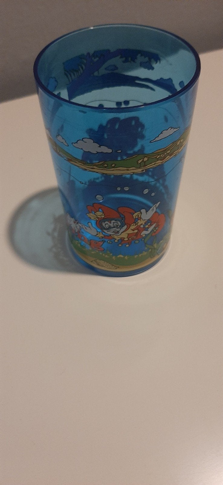 Leuke plastic beker met onderwater thema, Ophalen of Verzenden, Nieuw